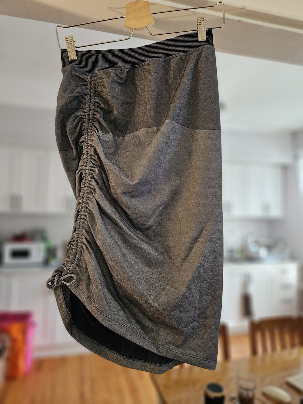 Women’s Ruched Navy Midi Skirt